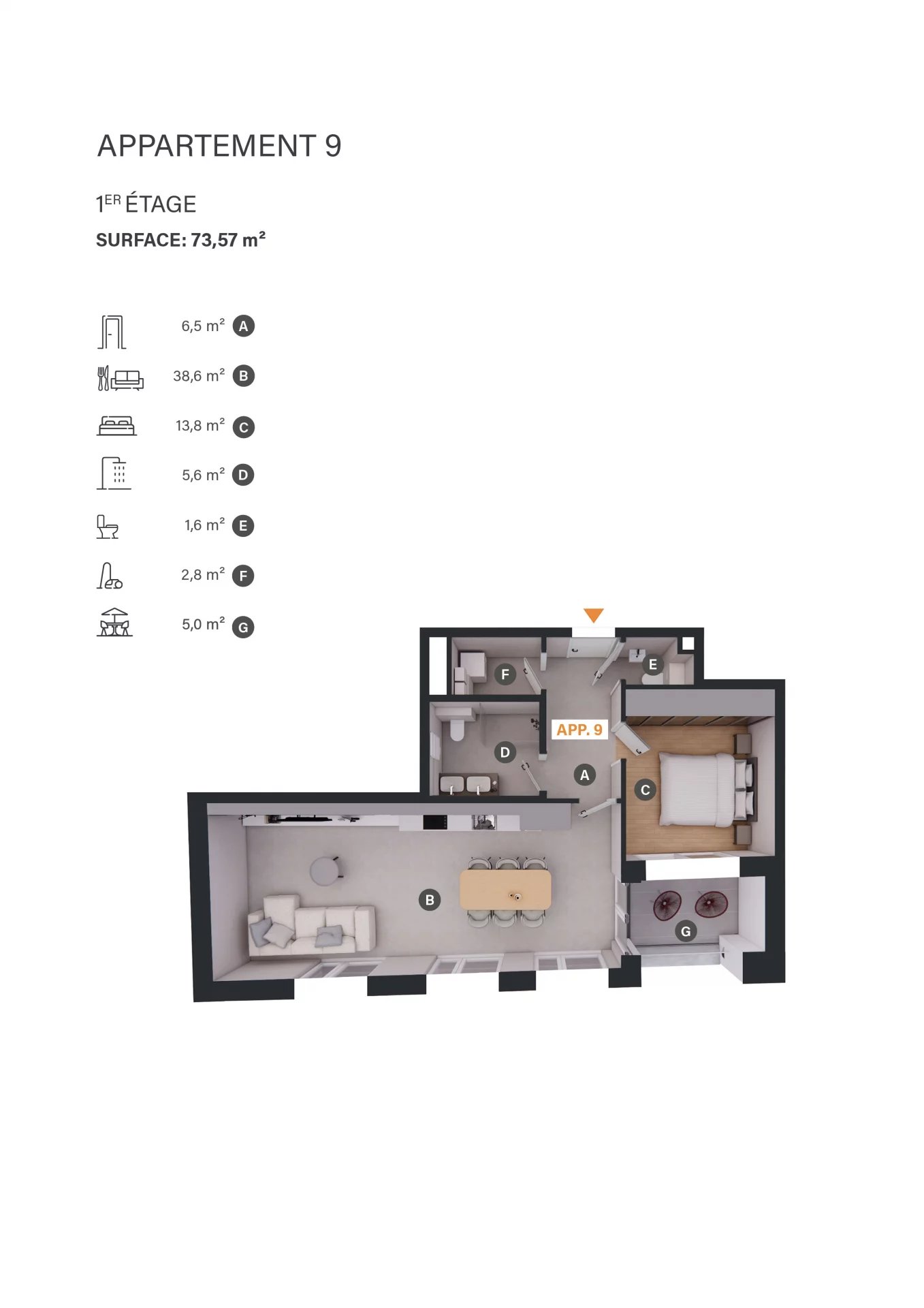 1 bedroom apartment for sale in Leudelange